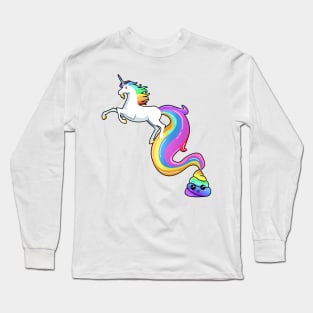 Magical Unicorn Rainbow Poop Long Sleeve T-Shirt